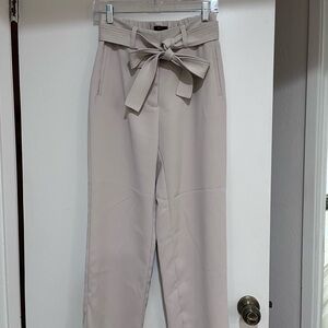 Quince Women’s Off-White High-Waist Belted Trousers